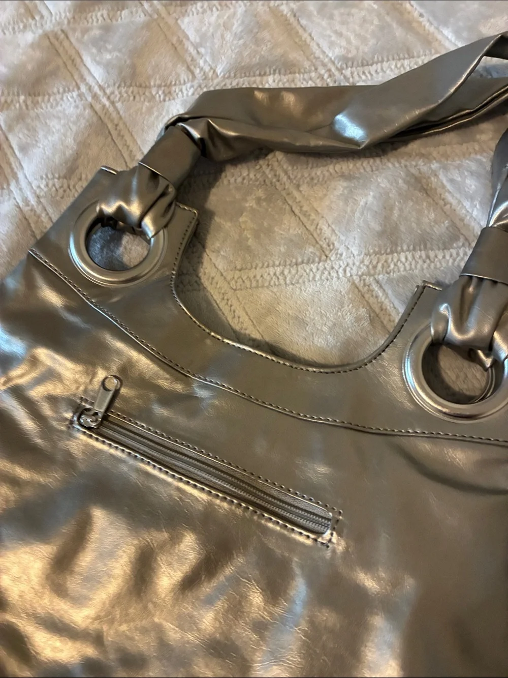 Girls Metallic Silver Shoulder Bag - Kids Accessories